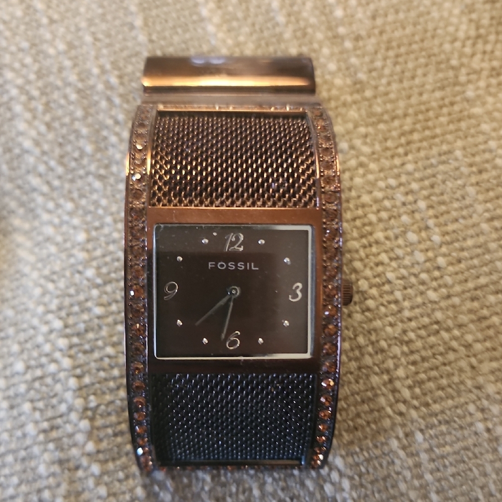 Fossil Black and Bronze Smartwatch